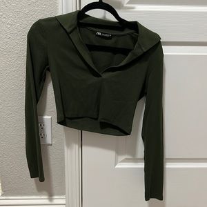 ❗️FINAL❗️ZARA CROP TOP LONG SLEEVE
